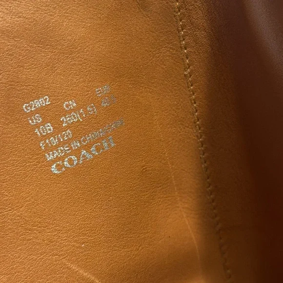 Coach ladies dark chocolate brown tall Brynn Riding leather Boots size 10 B - Picture 12 of 13